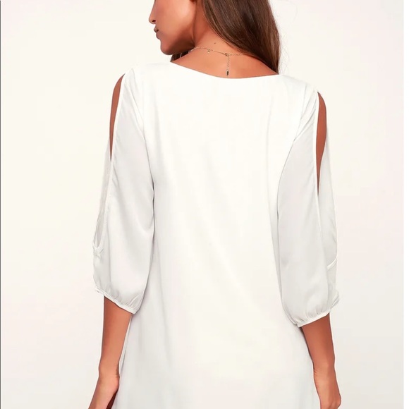 Lulu’s Shifting Dears White Ivory Dress - Picture 5 of 5